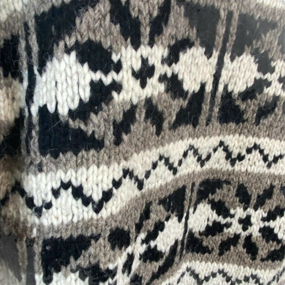 Chunky Wool Sweater Crew Neck Pullover Vintage Fair Isle Apres Ski Women's sz 1X - Picture 5 of 12